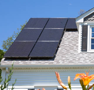 Installed Solar Panels on Roof of Home